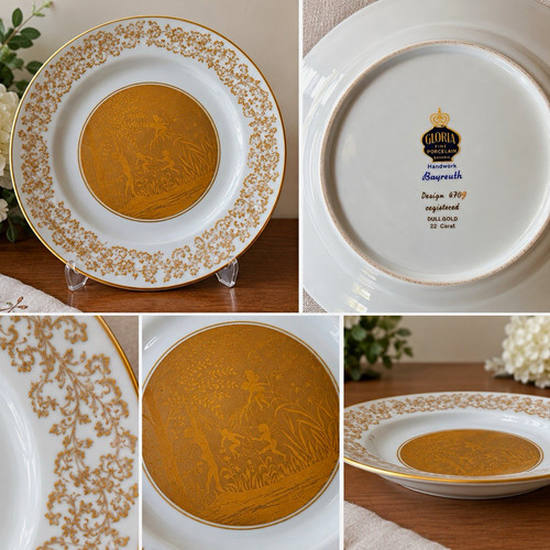 Gloria fine porcelain plate - porcelain,