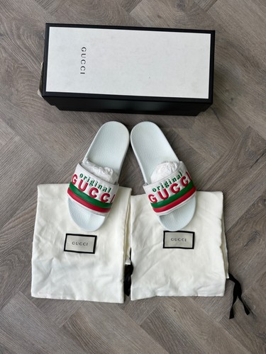 Gucci original sliders - sliders, white