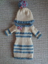 Knitted Dress + Hat to fit