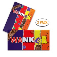 2 x Wanker Funny Chocolate Bar