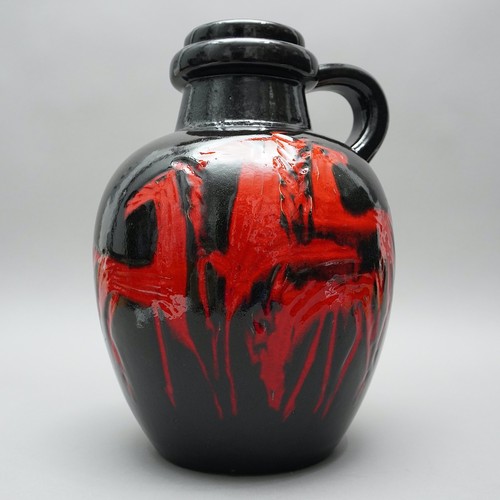 60s handle vase - 60s, red