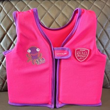 Speedo Sea Squad Swim Vest Pink Kids Float Aid, Age 2-4 Years, 15-20kgs