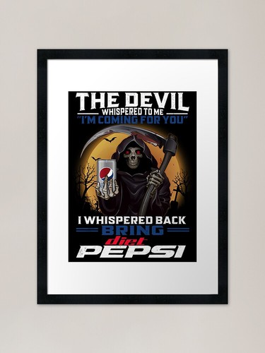 Diet pepsi framed art print - pepsi,