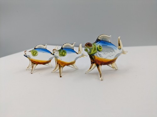 Murano glass lauscha - 3x,