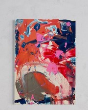 Hand Painted Abstract Modern Art Canvas Painting 42x30cm Vibrant Wall Decor Gift