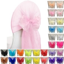 Time to Sparkle 30PCS 65 X 275cm Organza Chair Hoods Sashes Organza Sash Bows