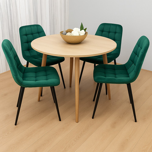 Modern round dining table - round,
