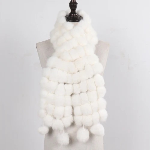 Women real rabbit fur - rabbit, scarf
