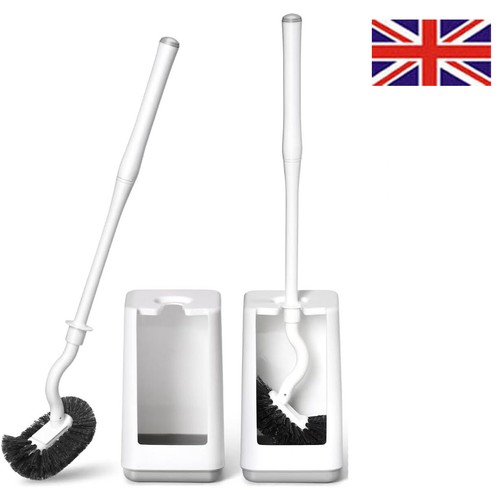 Curved toilet brush with - curved,