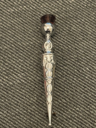 Mizpah silver red pin - &, brooch