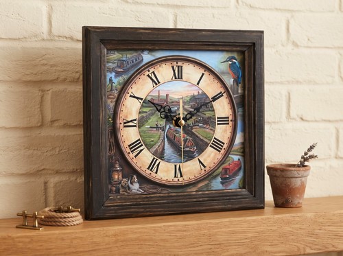 Narrowboat wall desk clock - narrowboat,