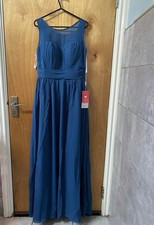 A-Line Party Wear Floor Length Chiffon Dress