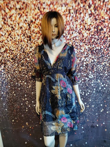 Tsega dark floral chiffon midi - dark,
