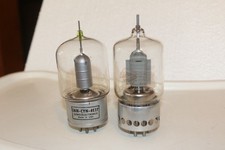 PAIR EIMAC JAN CYN 4E27 CV824  HAM RADIO TUBE -PENTODE AIR COOLER VHF