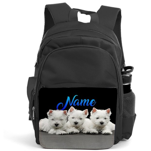 Personalised westie backpack - personalised,