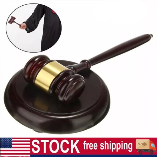 Wooden gavel and block - gavel,