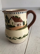 Small Devon Moto Ware Jug.  'he Is Well Paid That Is Well Satisfied