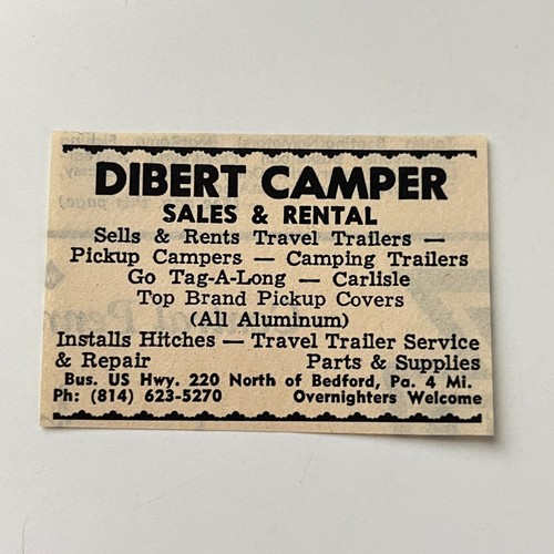 Dibert camper sales - &, rental