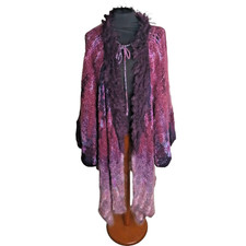 Rare Vintage Sylvia Cosh Butterfly Cape 70s 80s Crochet Boho One Size