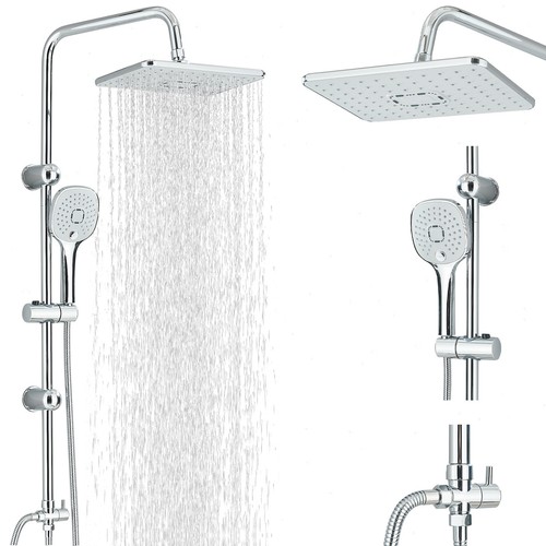 Chrome exposed bathroom shower - exposed,