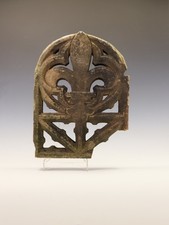 Architectural Fragment Carved Sandstone Gothic Revival with Fleur-de-Li