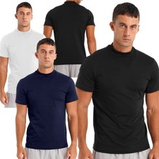 Mens Mock Neck Short Sleeved