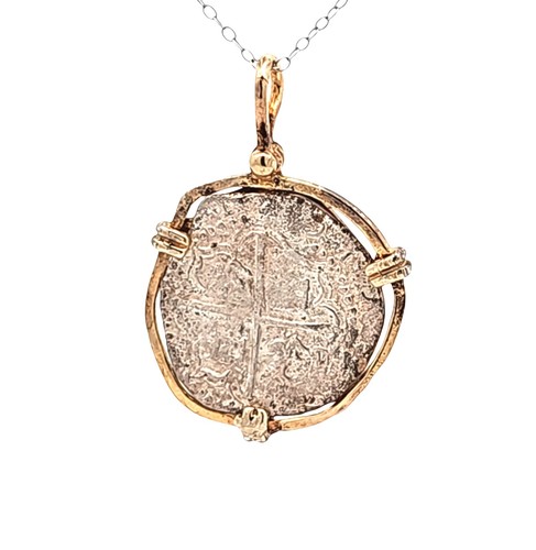 10k white gold - coin, holder
