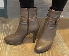 Jane Shilton Leather Ankle Boots Grey - Size UK 6 EUR 39