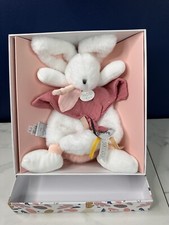 Doudou Et Compagnie Paris bunny rabbit Soft Toy Plush Baby Comforter lapin pink