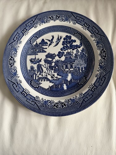 Blue willow dinner plate - blue, 26cm