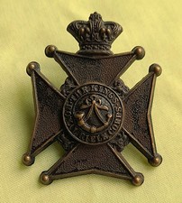 BRASS QVC KINGS ROYAL RIFLE CORPS CAP BADGE - D106