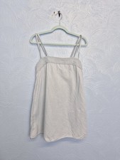 Zara Mini Dress Size Medium Light Blue Chambray Minimal Summer Beach Holiday