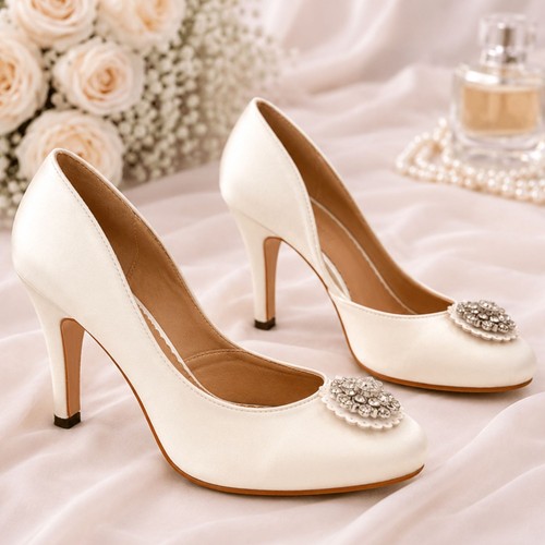 Woman satin bridal shoe - satin,