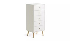 White 5 Drawer Chest Of