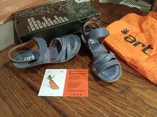 Ladies ART Leather Heeled Sandal (Blue) Size 4