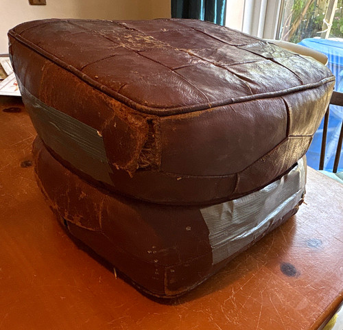 Vintage patchwork pouffee - , in