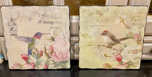 Pair square wooden - 9.5”,