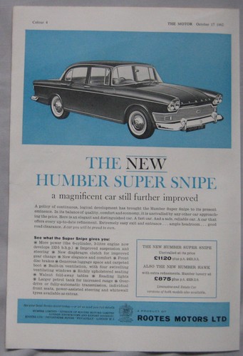1962 humber super snipe - 1962,
