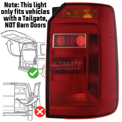Rear light volkswagen caddy - rear,