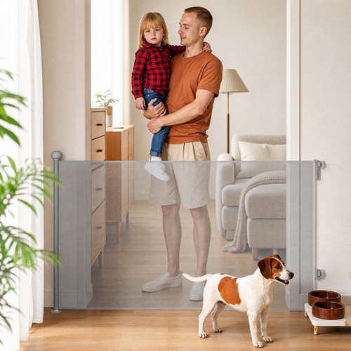 Retractable stair gate dog - retractable, gate,