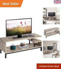 Industrial Grey TV Stand for TVs Up to 55 Inches – Stylish and Durable Design