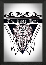 Triangle lion Framed Wall Art