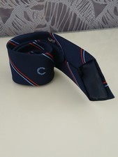 Fred Perry Vintage Very Rare Mens Tie 70s 80s Skinhead Laurel Wreath Blue