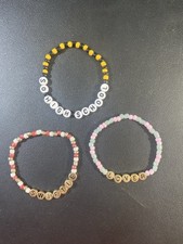 3 taylor swift theme friendship bracelets size 7inch elastic string