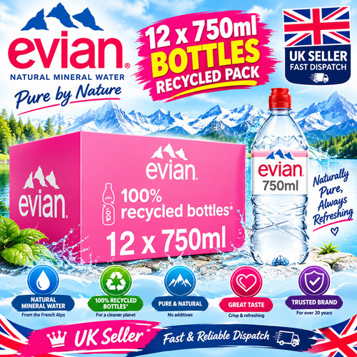750ml evian natural - 12,