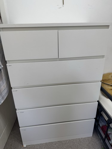 Ikea malm matt - white, chest
