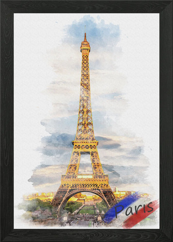 Eiffel tower framed wall - framed, art
