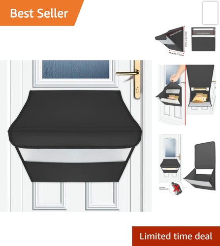 Black fabric letterbox catcher - fabric,