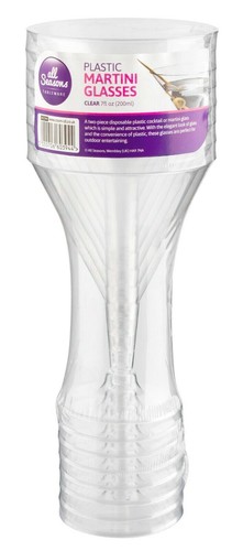 Clear plastic martini cocktail - plastic,