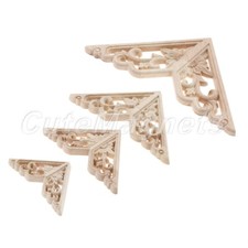 Unpainted Wood Carved Corner